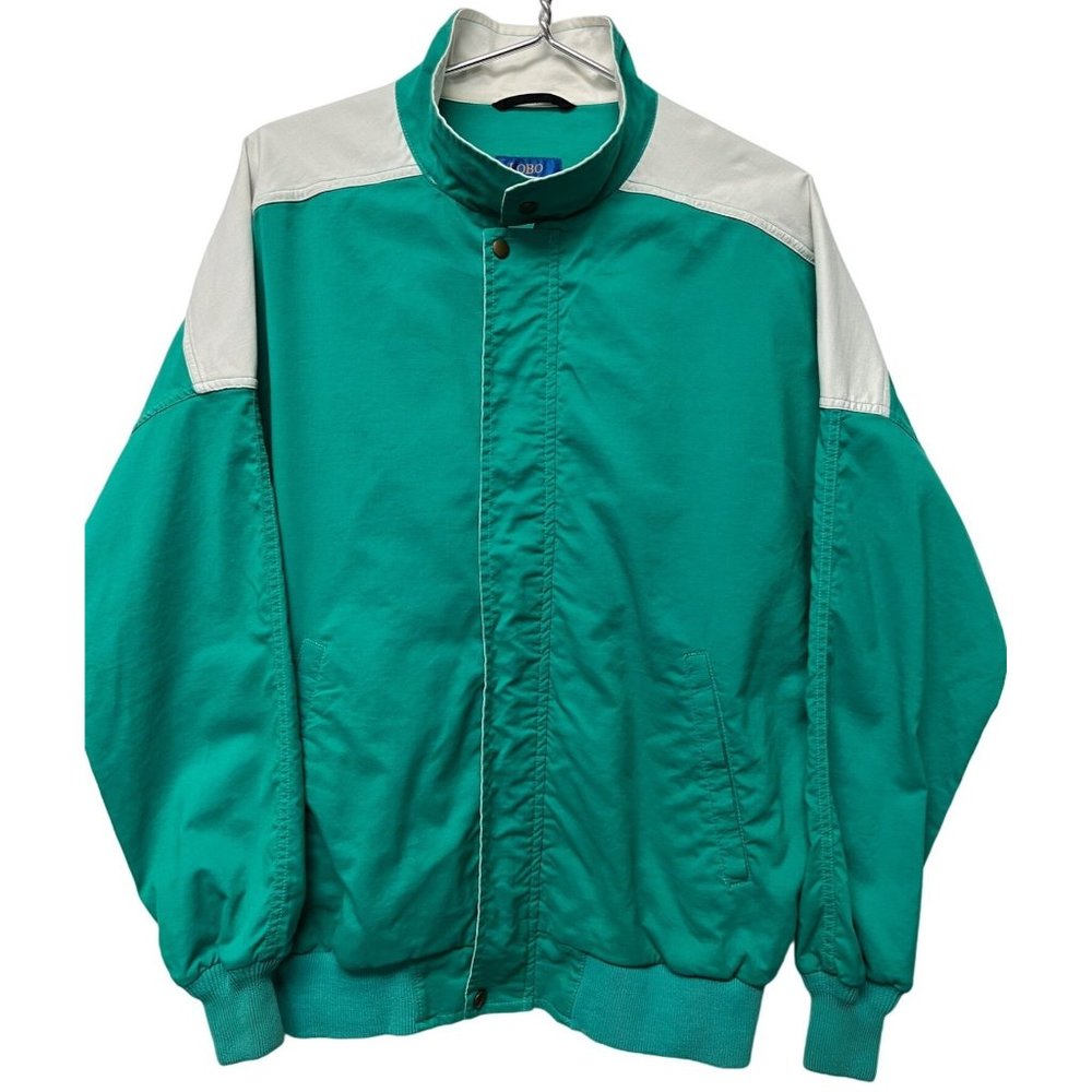 Vintage SIZE L Pendleton Lobo Unlined Green Retro Windbreaker Jacket